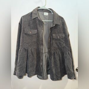 Gray Corduroy Women's Jacket
